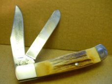 Bear & Son Carbon Stag Trapper Knife USA 