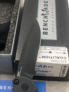 Benchmade 9750SBK Coalition Push Button Automatic Knife Made In USA New In Box Discontinued
