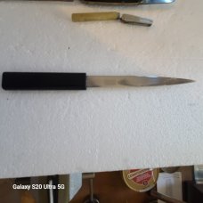 RARE! VINTAGE LERCHE SOLINGEN GERMANY 9.5" LETTER OPENER 3.75" HANDLE 2.6oz. ACRYLIC COATED ALLOY