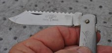 Schrade/Boker Folder All Stainless Mirror Polished Mint Handle And Blade Etch Lanyard Blade Locks