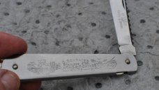 Schrade/Boker Folder All Stainless Mirror Polished Mint Handle And Blade Etch Lanyard Blade Locks