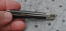 LF&C Universal 2 Blade 3 5/8" Closed Black Fiber Handles Mint Mirror Polished Nickel Hardware