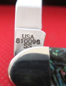 Case XX 2023 Abalone Tiny Texas Toothpick Pattern # 810096 SS
