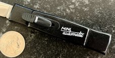 Vintage Black Mini Automatic Out The Front (OTF) Switchblade Knife, Made in Italy, Unused