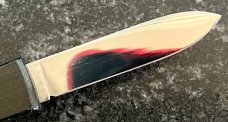 Vintage Black Mini Automatic Out The Front (OTF) Switchblade Knife, Made in Italy, Unused