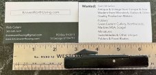 Vintage Black Mini Automatic Out The Front (OTF) Switchblade Knife, Made in Italy, Unused
