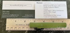 Vintage OD Green Mini Automatic Out The Front (OTF) Switchblade Knife, Made in Italy, Unused