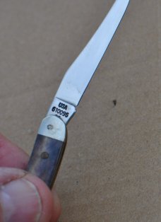 Case Texas Toothpick Mint Mirror Polish 3" Closed Apaloosa Bone Trusharp Surgical Steel