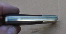 Case 2 Blade Barlow 5 Dot 1975 Light Use Saw Cut Delrin 3 1/4" Closed Nickel Long Bolsters