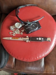 AGA CAMPOLIN BLACK WIDOW W/MOTHER OF PEARL INLAYS & FACTORY FILEWORK + AGA SYRIAN INLAY DISPLAY BOX