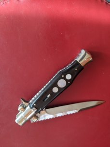 AGA CAMPOLIN BLACK WIDOW W/MOTHER OF PEARL INLAYS & FACTORY FILEWORK + AGA SYRIAN INLAY DISPLAY BOX