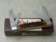 Schatt & Morgan Queen USA Bone 044433 Congress 2002 NKCA Club Knife NIB