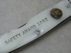 Western Boulder Colo. Cracked Ice Pen Knife - Climax Molybdenum Safety Award 1952 