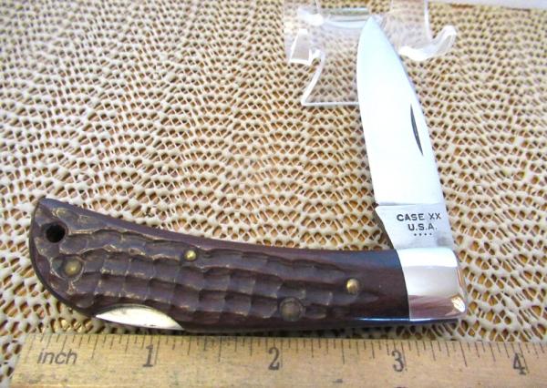 Case XX 1976 Wood Handle Lock Back Pattern # 61051L  SSP