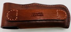 Vtg Schrade SCM-7 CUSTOM Folding Lock-Back Hunter Knife W/Leather Sheath