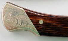 Vtg Schrade SCM-7 CUSTOM Folding Lock-Back Hunter Knife W/Leather Sheath