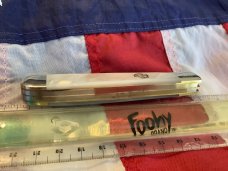 J A Henckels Trapper Pocket Knife w/ Rainbow Mother of Pearl Handles