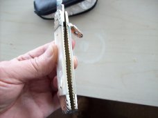 Hubertus Knife Solingen, Germany Large Size 11 Custom Fiery Mother of Pearl 1 of 1 UNUSED BEAUTY!
