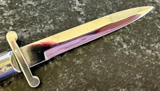 Rizzuto Estileto Milano Japan Swing Guard Switchblade Knife, Silver Color Button, Unused 