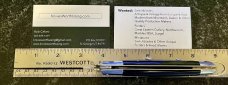 Rizzuto Estileto Milano Japan Swing Guard Switchblade Knife, Silver Color Button, Unused 