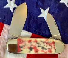 1998 Bulldog Brand HAND MADE / Hammer Forged Elephant Toe w/ Black & Tan Coonhound Blade Etch - NOS