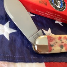 1998 Bulldog Brand HAND MADE / Hammer Forged Elephant Toe w/ Black & Tan Coonhound Blade Etch - NOS