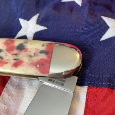 1998 Bulldog Brand HAND MADE / Hammer Forged Elephant Toe w/ Black & Tan Coonhound Blade Etch - NOS