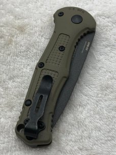 Benchmade Prototype 9570BK-1 Mini Claymore Push Button Auto With Integrated Safety NIB Made In USA