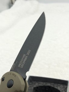 Benchmade Prototype 9570BK-1 Mini Claymore Push Button Auto With Integrated Safety NIB Made In USA