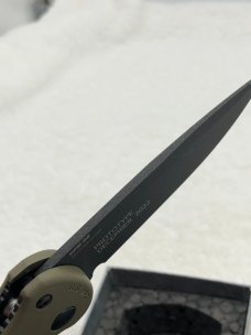 Benchmade Prototype 9570BK-1 Mini Claymore Push Button Auto With Integrated Safety NIB Made In USA