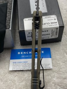 Benchmade Prototype 9570BK-1 Mini Claymore Push Button Auto With Integrated Safety NIB Made In USA