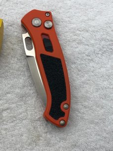 Buck Impact Push Button Auto Knife 0898ORS Sliding Safety Lock NIB Made In USA Discontinued