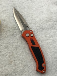 Buck Impact Push Button Auto Knife 0898ORS Sliding Safety Lock NIB Made In USA Discontinued