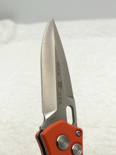 Buck Impact Push Button Auto Knife 0898ORS Sliding Safety Lock NIB Made In USA Discontinued