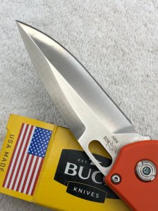 Buck Impact Push Button Auto Knife 0898ORS Sliding Safety Lock NIB Made In USA Discontinued