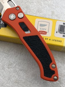 Buck Impact Push Button Auto Knife 0898ORS Sliding Safety Lock NIB Made In USA Discontinued