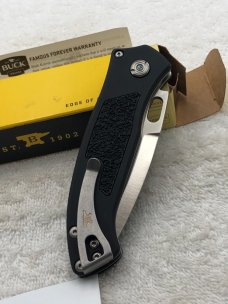 Buck Impact Push Button Auto Knife 0898BKS Sliding Safety Lock NIB Made In USA Discontinued