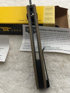 Buck Impact Push Button Auto Knife 0898BRS Sliding Safety Lock New In Box Made In USA Discontinued