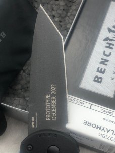 Benchmade Prototype 9071BK Claymore Push Button Auto Integrated Safety New In Box Made In USA 