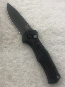 Benchmade Prototype 9570 BK Mini Claymore Push Button Auto Integrated Safety New In Box Made In