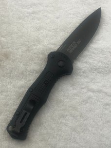 Benchmade Prototype 9570 BK Mini Claymore Push Button Auto Integrated Safety New In Box Made In