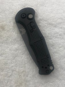 Benchmade Prototype 9570 BK Mini Claymore Push Button Auto Integrated Safety New In Box Made In