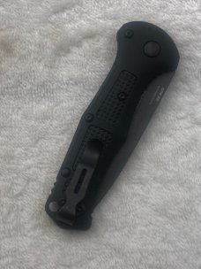 Benchmade Prototype 9570 BK Mini Claymore Push Button Auto Integrated Safety New In Box Made In