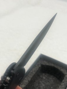 Benchmade Prototype 9570 BK Mini Claymore Push Button Auto Integrated Safety New In Box Made In