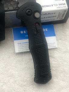 Benchmade Prototype 9570 BK Mini Claymore Push Button Auto Integrated Safety New In Box Made In