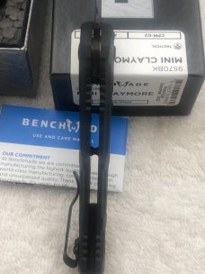 Benchmade Prototype 9570 BK Mini Claymore Push Button Auto Integrated Safety New In Box Made In