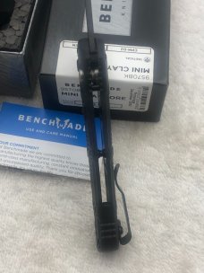 Benchmade Prototype 9570 BK Mini Claymore Push Button Auto Integrated Safety New In Box Made In