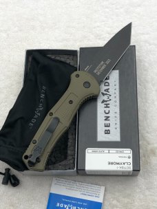 Benchmade Prototype 9071BK-1 Claymore Push Button Auto Integrated Safety New In Box Made In USA