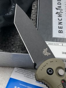 Benchmade Prototype 9071BK-1 Claymore Push Button Auto Integrated Safety New In Box Made In USA