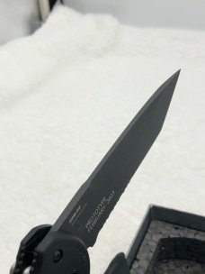 Benchmade Prototype 9071SBK Claymore Push Button Auto With Integrated Safety New In Box Made In USA